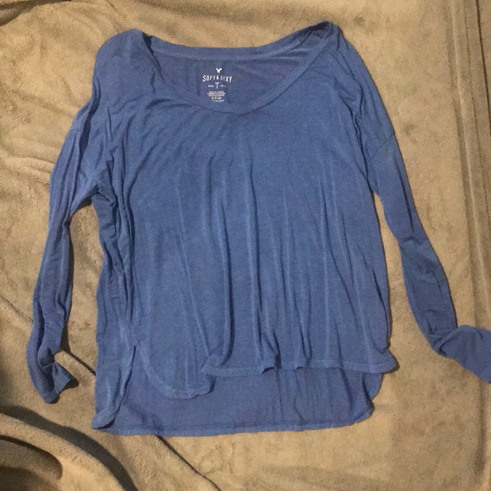 Blue American Eagle Soft and Sexy Shirt
